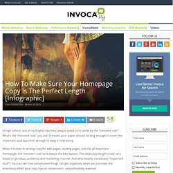 How To Make Sure Your Homepage Copy Is The Perfect Length [Infographic] - Invoca Blog