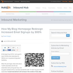 How My Blog Homepage Redesign Increased Email Signups by 300%