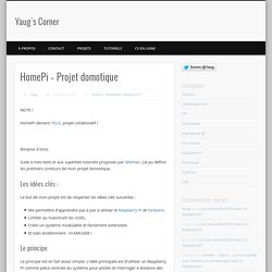 HomePi – Projet domotique « PHP Visions