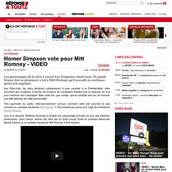 Homer Simpson vote pour Mitt Romney (VIDEO)