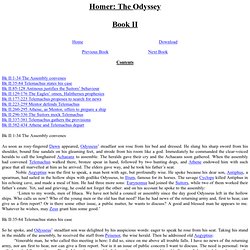 Homer: The Odyssey Book II