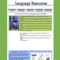 Homeschool Creations ~ Language
