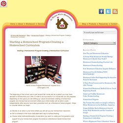 Starting a Homeschool Program-Creating a Homeschool Curriculum — At Home With Montessori