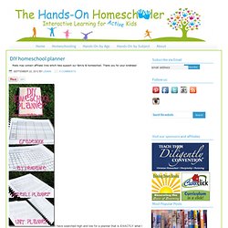 Montessori Tidbits: DIY homeschool planner