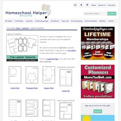 Homeschool Helper Online's Free Lapbook Templates – Homeschool Helper Online