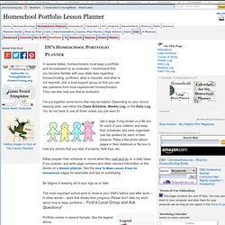 homeschool portfolio planner lesson resources pearltrees evaluator evaluated must keep