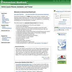Homeschool Skedtrack - Online Lesson Planner, Scheduler, and Tracker