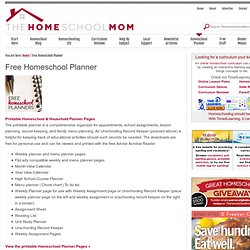 Homeschooling planner