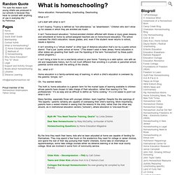 What is homeschooling? « The New Jersey Homeschool Association