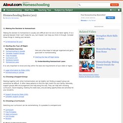 Homeschooling Basics (101) - The Basics for Getting Started in Homeschool