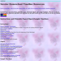Secular Homeschooling Free Timeline Resources