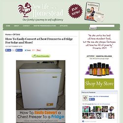 Blog Archive How To Easily Convert a Chest Freezer to a Fridge For Solar and More!