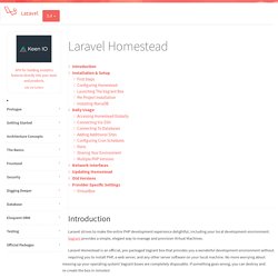 Laravel Homestead - Laravel - The PHP Framework For Web Artisans