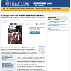 Want Milk? Get Goats - Sustainable Farming