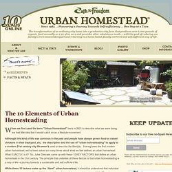 The 10 Elements of Urban Homesteading