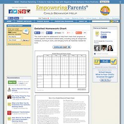 Homework Chart Free Download - Detailed - Empowering Parents