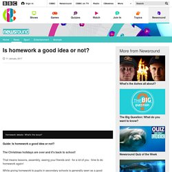 Is homework a good idea or not? - CBBC Newsround