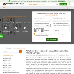 Essay Homework Help Online