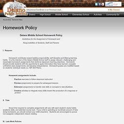 Homework Policy