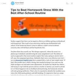 Tips to Beat Homework Stress With the Best After-School Routine