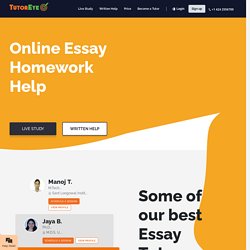 Essay Homework Help Online