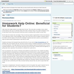 Homework Help Online: Beneficial for Students?