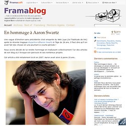 En hommage à Aaron Swartz