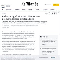 En hommage à Modiano, bientôt une promenade Dora-Bruder à Paris