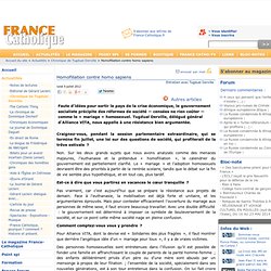 France Catholique - Homofiliation contre homo sapiens - 2012_07