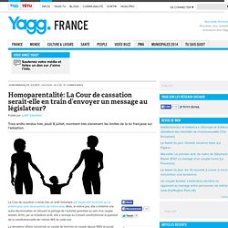 Homoparentalité: La Cour de cassation serait-elle en train d’envoyer un message au législateur?