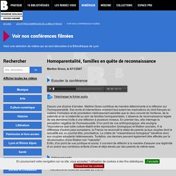 BM Lyon - Conférence Homoparentalité, familles en quête de reconnaissance