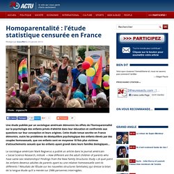 Homoparentalité : l'étude statistique censurée en France