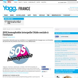 SOS homophobie interpelle l’Aide sociale à l’enfance