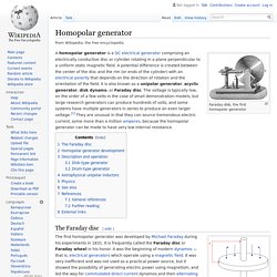 Homopolar generator