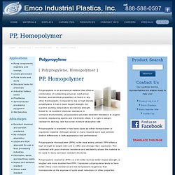 PP, Homopolymer : Polypropylene, Homopolymer : PP - Emco Industrial Plastics