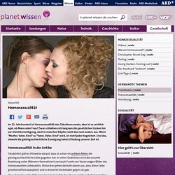 Sexualität: Homosexualität - Sexualität - Gesellschaft - Planet Wissen
