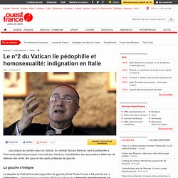 Le n°2 du Vatican lie pédophilie et homosexualité: indignation e