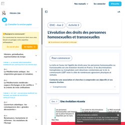 L’évolution des droits des personnes homosexuelles et transgenres