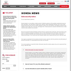 Honda canada telephone number #6