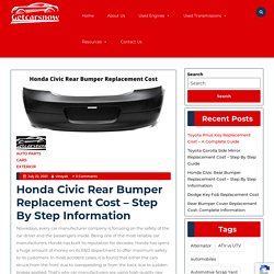 Honda Civic Rear Bumper Replacement Cost