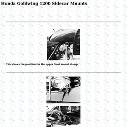 Honda GL 1200 Sidecar Mounts