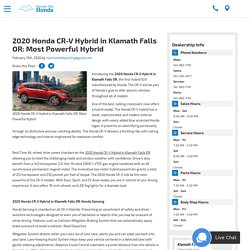 2020 Honda CR-V Hybrid in Klamath Falls OR: Most Powerful Hybrid