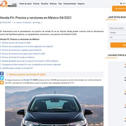 Honda Fit: Precios y versiones en México 04/2021
