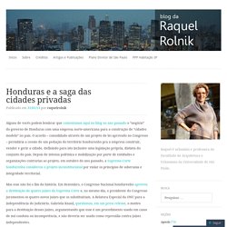 Honduras e a saga das cidades privadas
