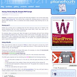 Honey Pot & http:BL Simple PHP Script