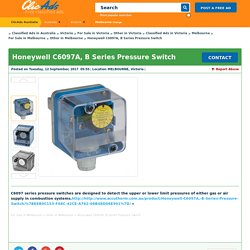 Honeywell C6097A, B Series Pressure Switch