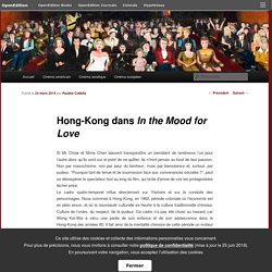 Hong-Kong dans In the Mood for Love