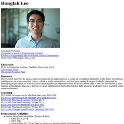 Honglak Lee's Homepage