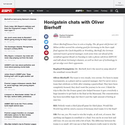 Honigstein chats with Oliver Bierhoff