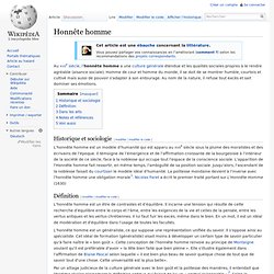 Honnête homme - Wikipédia - Nightly